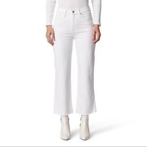 Hudson Remi Straight Leg Crop White Jeans